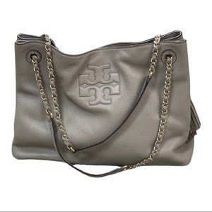 Authentic Tory Burch Leather Tote Bag